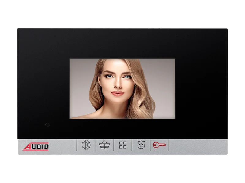 Audio siyah iç ünite görüntülü diafon monitörü
